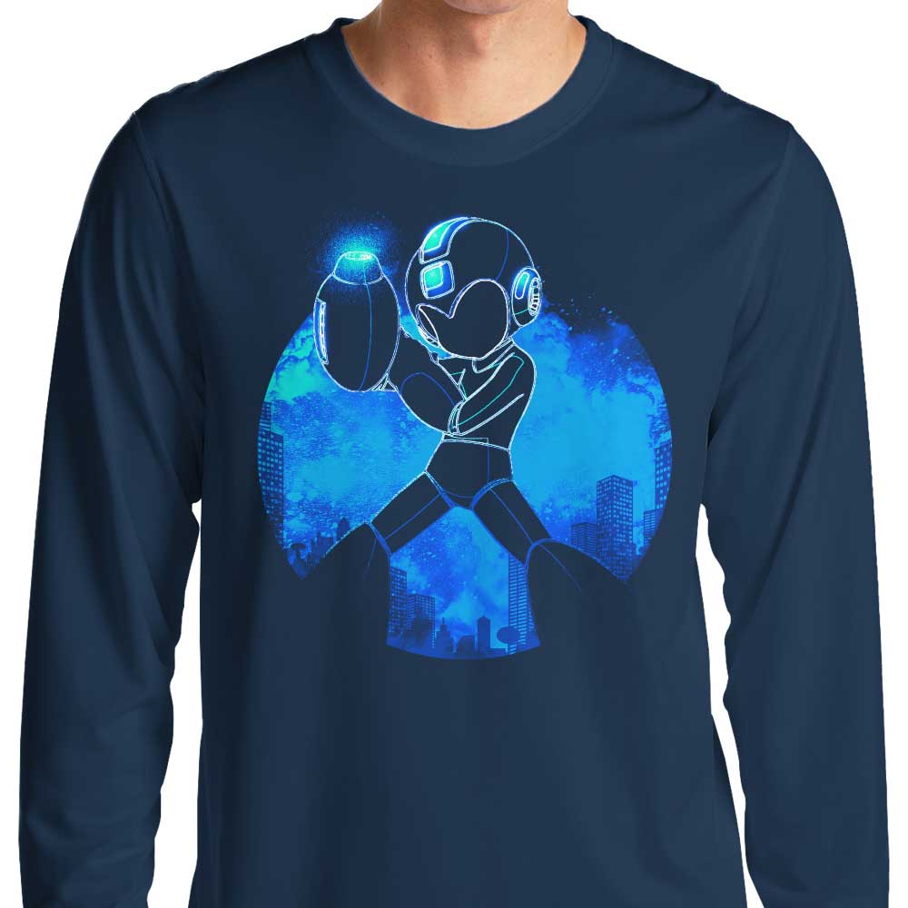 Blue Bomber Orb - Long Sleeve T-Shirt Hoodie, Sweatshirt | CiraTrend.com (Image 3)