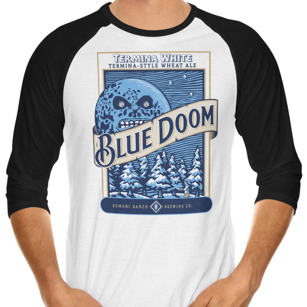 Blue Doom - 3/4 Sleeve Raglan T-Shirt Hoodie, Sweatshirt | CiraTrend.com (Image 4)