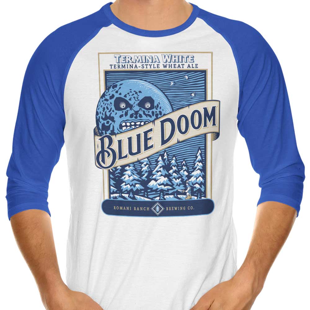 Blue Doom - 3/4 Sleeve Raglan T-Shirt Hoodie, Sweatshirt | CiraTrend.com (Image 1)