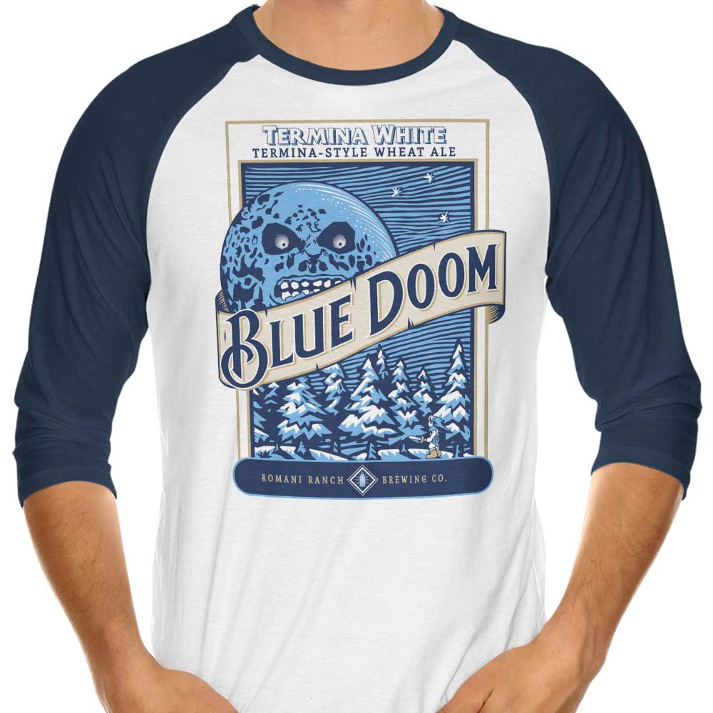 Blue Doom - 3/4 Sleeve Raglan T-Shirt Hoodie, Sweatshirt | CiraTrend.com (Image 3)