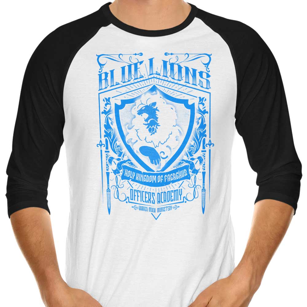 Blue Lions Officers - 3/4 Sleeve Raglan T-Shirt Hoodie, Sweatshirt | CiraTrend.com (Image 3)
