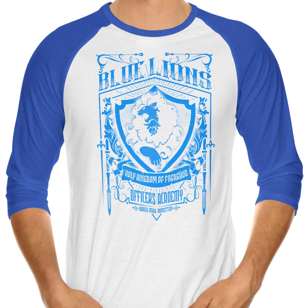Blue Lions Officers - 3/4 Sleeve Raglan T-Shirt Hoodie, Sweatshirt | CiraTrend.com (Image 1)