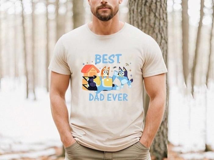 Bluey Bandit Best Dad Ever, Dad Birthday Gift, Bluey Tee, Bluey Bingo Family Shirt, Bluey Family Shirt, Cool Dad Club...
