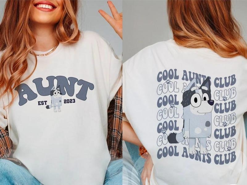 Bluey Cool Aunts Club Shirt, Bluey Auntie Sweatshirt, Bluey Trixie Sweatshirt, Bluey Cool Aunt Shirt, Bluey Auntie...
