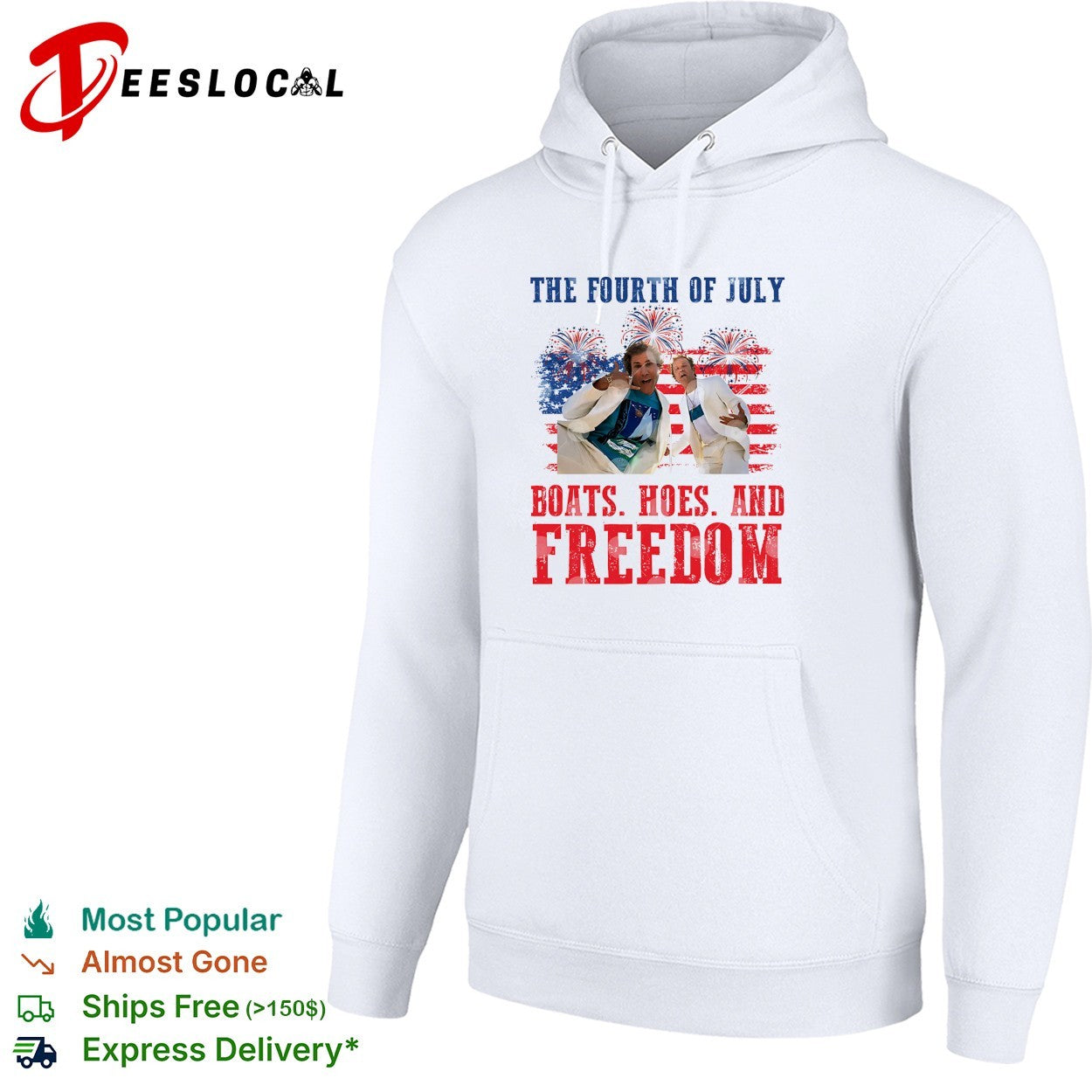 Boats Hoes And Freedom 4th Of July Step Brothers Inspired Boating and Freedom shirt