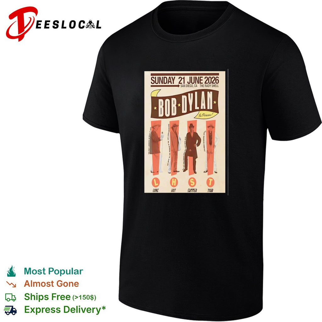 Bob Dylan San Diego Rady Shell 2026 poster shirt