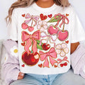 Boho Cherry Coquette Preppy Cherries T-Shirt Boho Floral Berry Summer Cherry T-Shirt Hoodie, Sweatshirt | CiraTrend.com