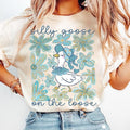 Boho Floral Goose, Spring Floral T-Shirt, Classic Retro Graphic Unisex Tee Gift For Men and Women Hoodie, Sweatshirt