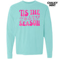 Bold Tis The Season Pink Long Sleeve Comfort Colors T-Shirt 'NLB' Hoodie, Sweatshirt | CiraTrend.com