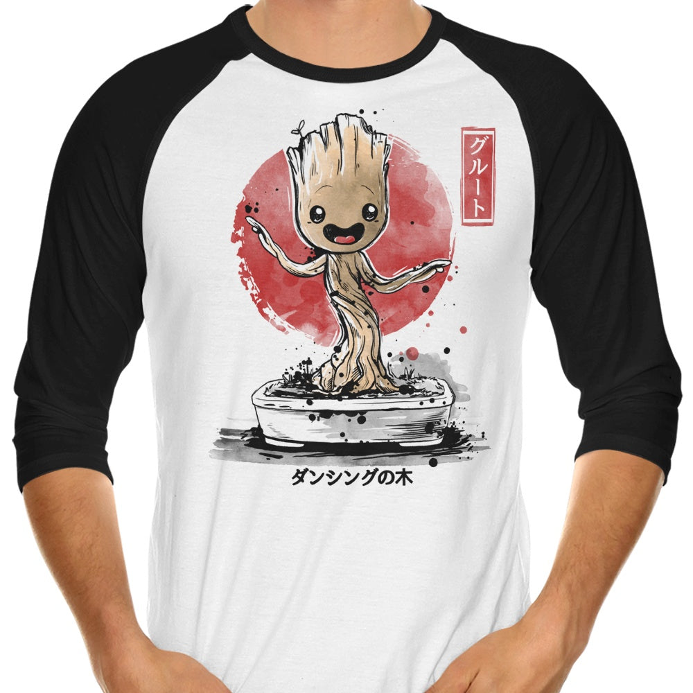Bonsai Groot - 3/4 Sleeve Raglan T-Shirt Hoodie, Sweatshirt | CiraTrend.com (Image 1)