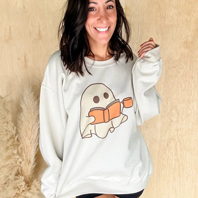 Book Ghost Graphic Top T-Shirts, Hoodie, Sweatshirt | CiraTrend.com