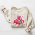 Book Lover Valentines Sweatshirt for Women, Valentine Coffee Sweatshirt, Unisex Cotton Fabric T-Shirts, Hoodie
