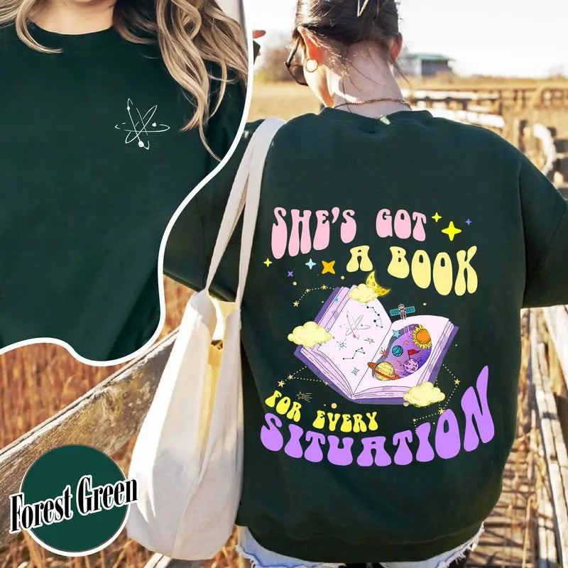 Book for Every Situation Sweatshirt, Book Reader Book Club, Book Girl, Love on Tour Outfit T-Shirts, Hoodie | CiraTrend.com