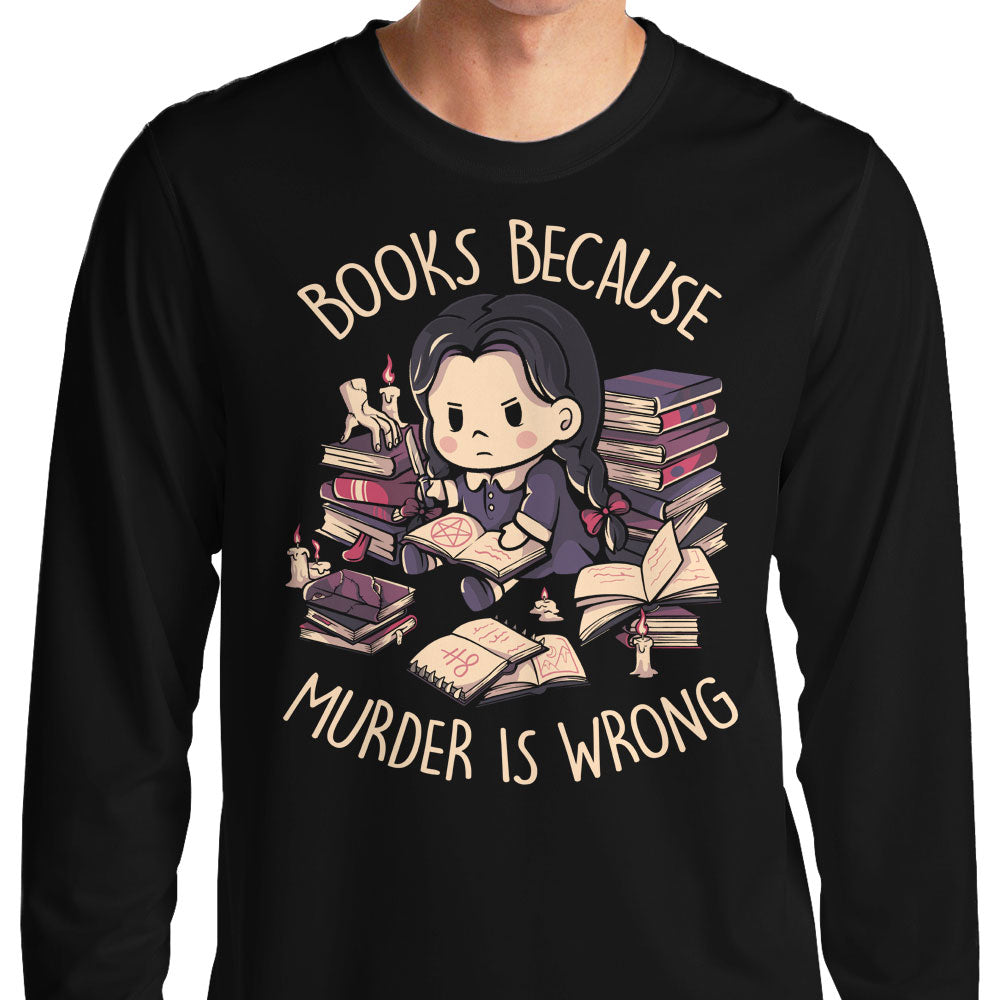 Books Over Murder - Long Sleeve T-Shirt Hoodie, Sweatshirt | CiraTrend.com (Image 1)