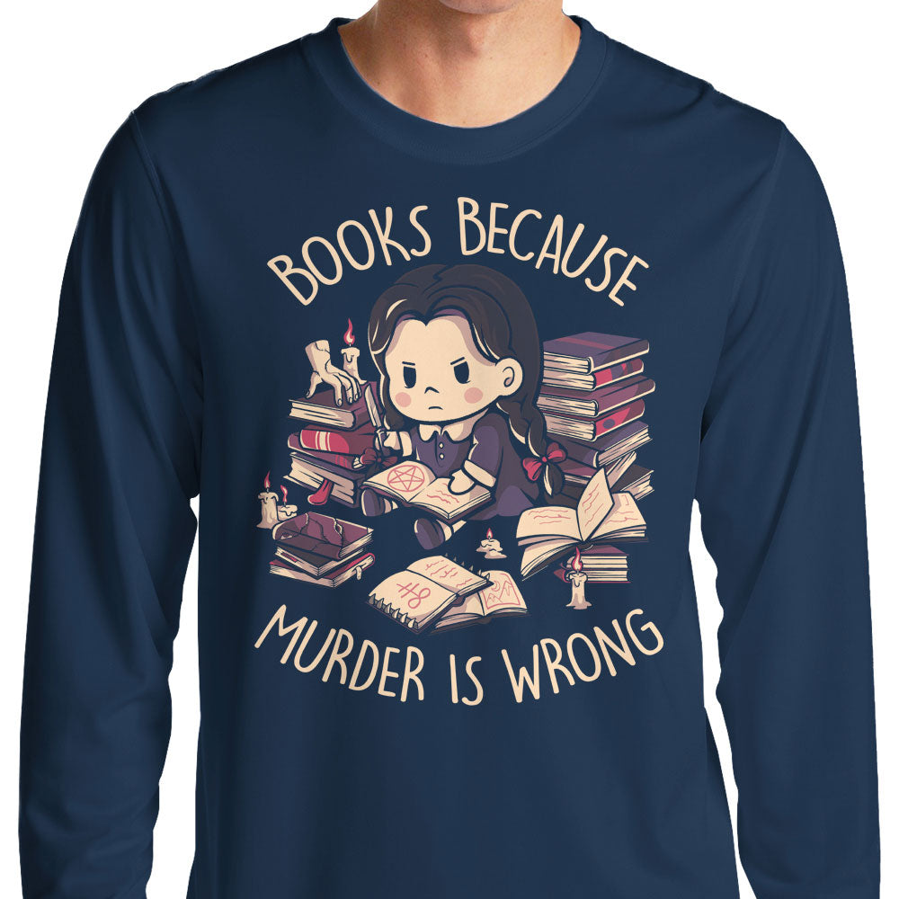 Books Over Murder - Long Sleeve T-Shirt Hoodie, Sweatshirt | CiraTrend.com (Image 3)