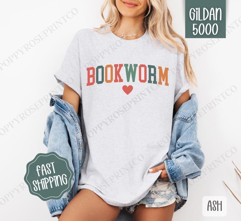 Bookworm Shirt Gildan, Book Lover Tee, Bookish Women's Tshirt Plus Sizes Hoodie, Sweatshirt | CiraTrend.com
