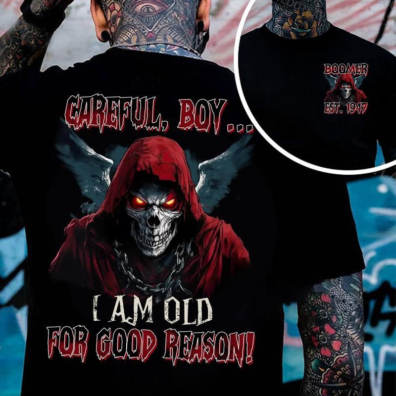 Boomer Custom Year Badass Generation T-shirt, Too Old To Fight Shirt
