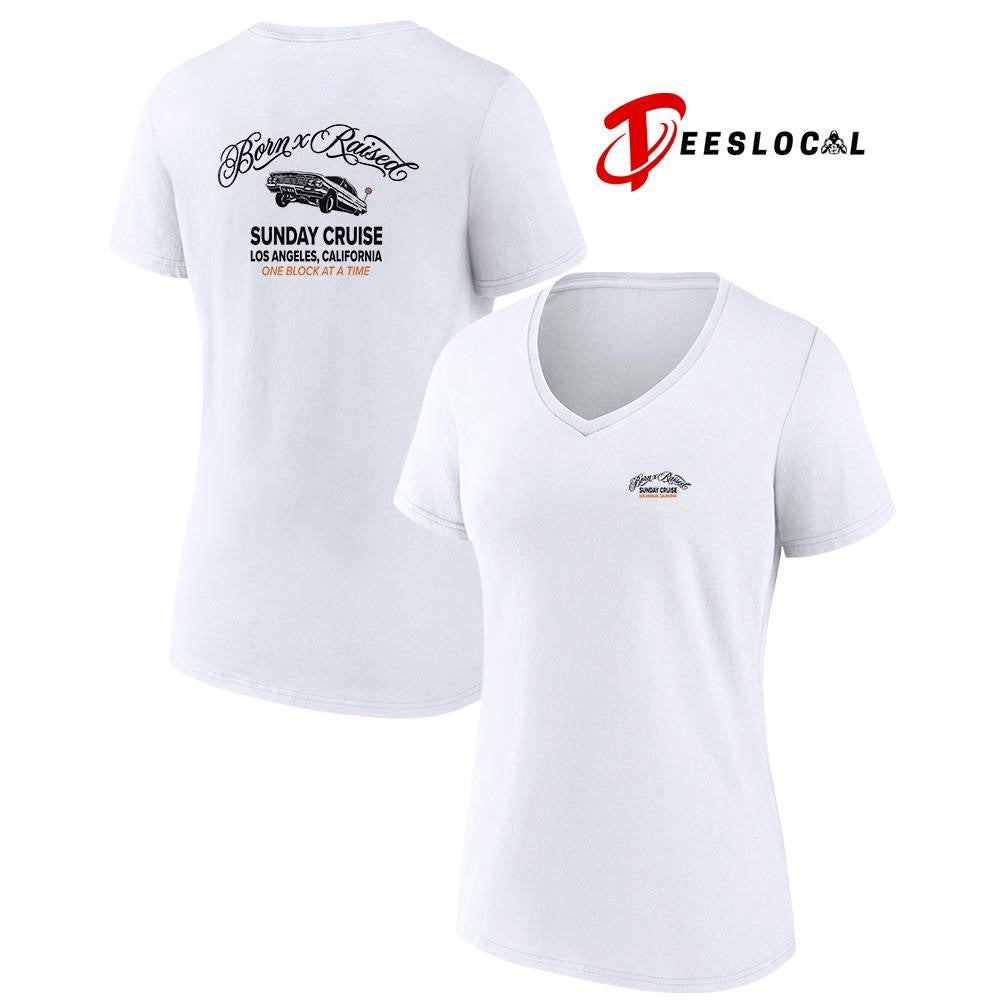 Born x Raised sunday cruise one block at a time car vintage shirt