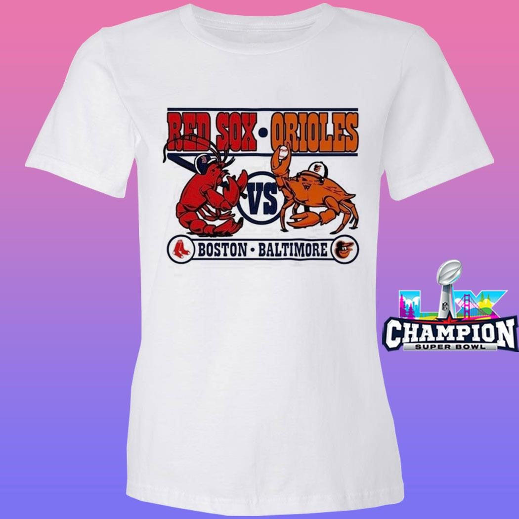 Boston Red Sox Vs Baltimore Orioles Lobster And Crab Shirt
