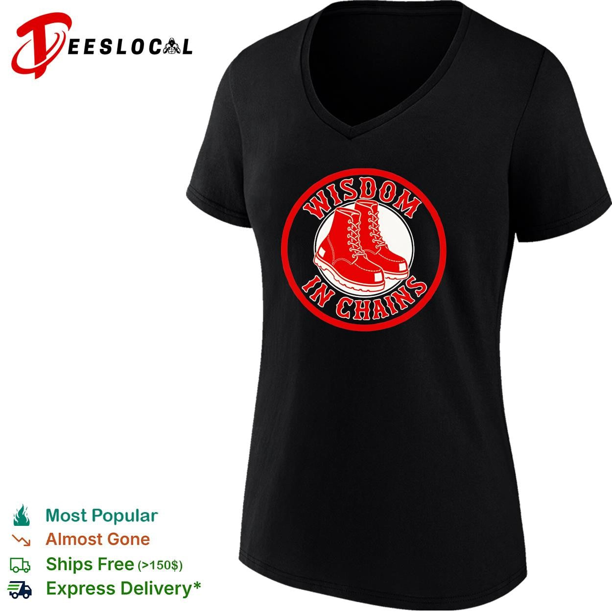 Boston Red Sox Wisdom in Chains boots logo shirt