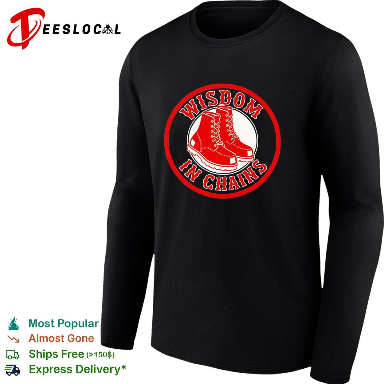 Boston Red Sox Wisdom in Chains boots logo shirt
