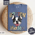 Boston Terrier Mama Comfort Colors, Dog Mom Tee, Cute Women's Tshirt Hoodie, Sweatshirt | CiraTrend.com
