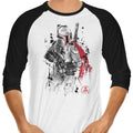 Bounty Hunter Sumi-e - 3/4 Sleeve Raglan T-Shirt Hoodie, Sweatshirt | CiraTrend.com (Image 1)