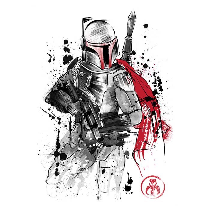 Bounty Hunter Sumi-e - Men's Apparel T-Shirts, Hoodie, Sweatshirt | CiraTrend.com (Image 2)