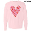 Bow Filled Heart Long Sleeve Comfort Colors T-Shirt 'NLB Hoodie, Sweatshirt | CiraTrend.com