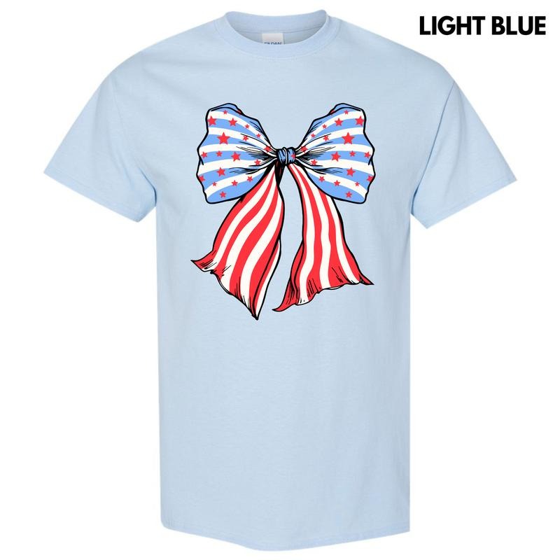Bow-tiful Stars & Stripes Gildan Short Sleeve T-Shirt 'NLB' Hoodie, Sweatshirt | CiraTrend.com