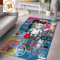 Boxing Kaws Colorful Graffiti Background Home Decor Area Rug