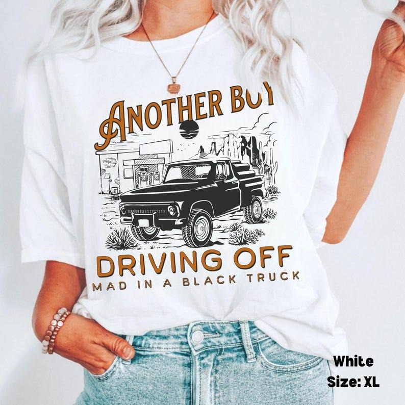 Boy Driving Off Mad Black Truck Shirt, Kelsea Tshirt Hoodie, Sweatshirt | CiraTrend.com