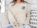 Boy Mama Custom Sweatshirt, Mom Custom Name On Sleeve With Heart Hoodie, Mom of Boy Shirt With Date, Boy Mom Est Year...