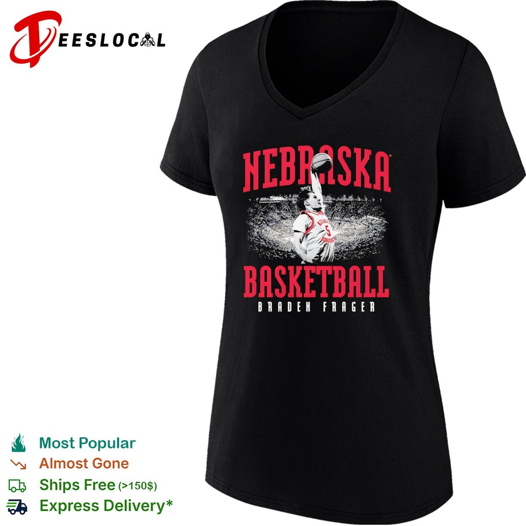 Braden Frager Nebraska Cornhuskers Basketball shirt