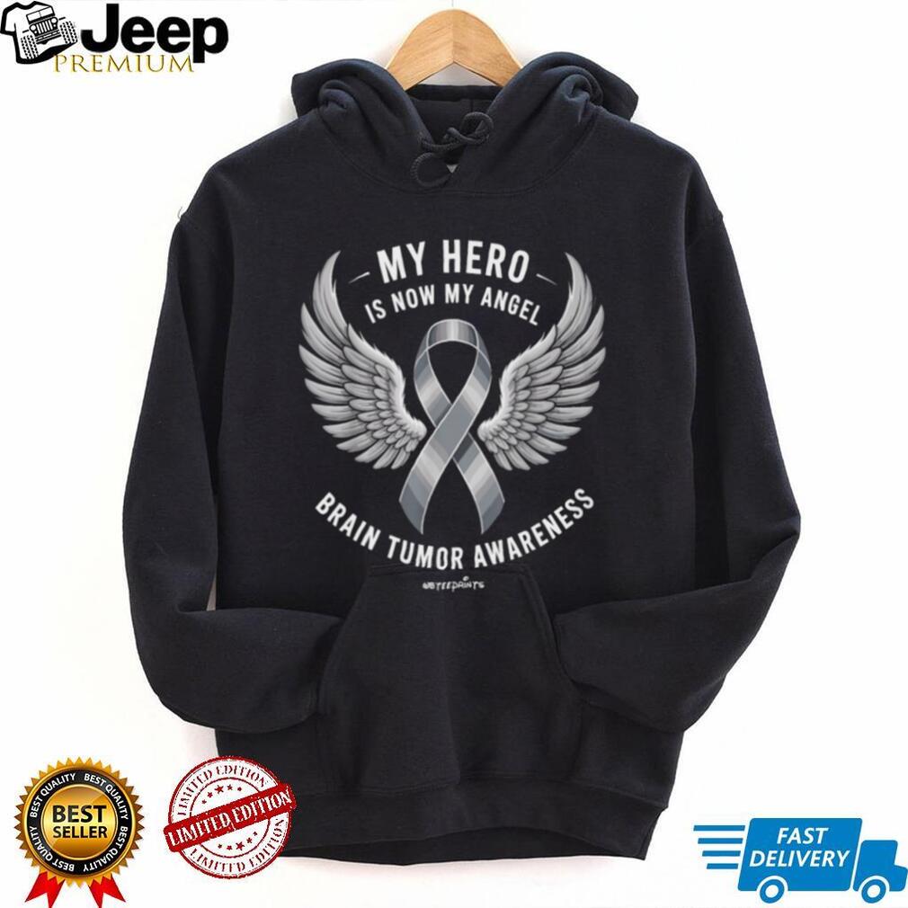 Brain Tumor Awareness My Hero Is Now My Angel Memorial T Shirt