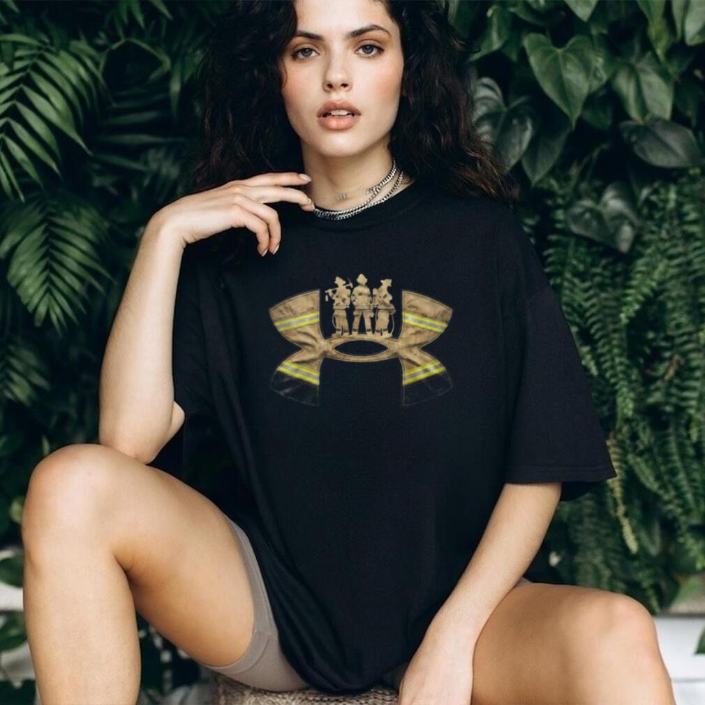 Brave Firefighters Turnout Gear Silhouette T Shirt