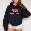 Breaking News I Don't Care Funny Hoodie Casual Street Style Fleece Pullover Hooded Sweatshirt Tops Trendy For Women For...
