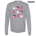 Breast Cancer Ribbon Ghost Collage Long Sleeve Comfort Colors T-Shirt 'NLB' Hoodie, Sweatshirt | CiraTrend.com