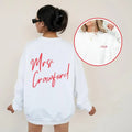 Bride Oversized Sweatshirt Custom Bride Sweatshirt Bachelorette Sweater Wedding Date Last Name Sweater Bachelorette...