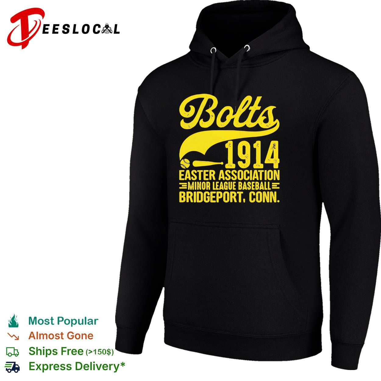 Bridgeport Bolts baseball bat 1914 Easter Association minor league Conn shirt
