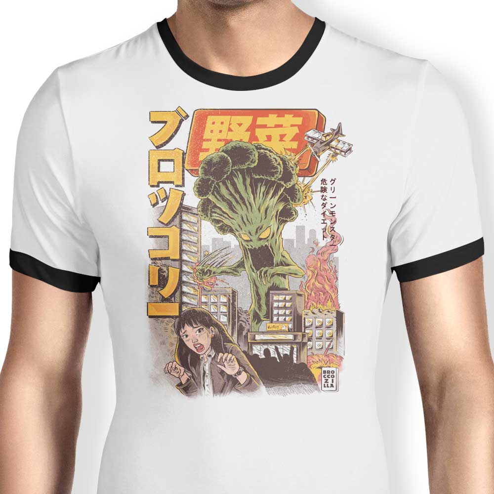 Broccozilla - Ringer T-Shirt Hoodie, Sweatshirt | CiraTrend.com (Image 1)