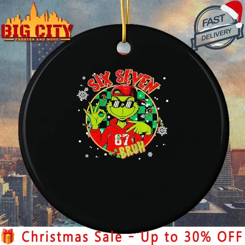 Bruh Six Seven 67 Santa Grinch Christmas shirt