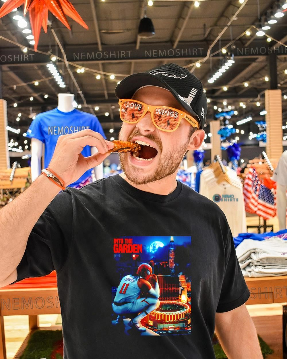 Brunson Spider-Man mask Into the Garden shirt