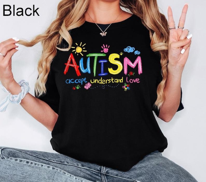 Brushstroke Autism Shirt, Autism Awareness Shirt, Autism Puzzle Pieces Shirt, Autism Shirt, Autism Month Tee,Autism...