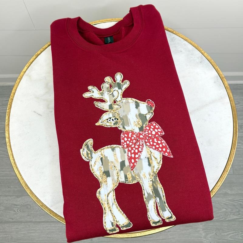 Brushstroke Reindeer Sweatshirt 'NLB' T-Shirts, Hoodie | CiraTrend.com