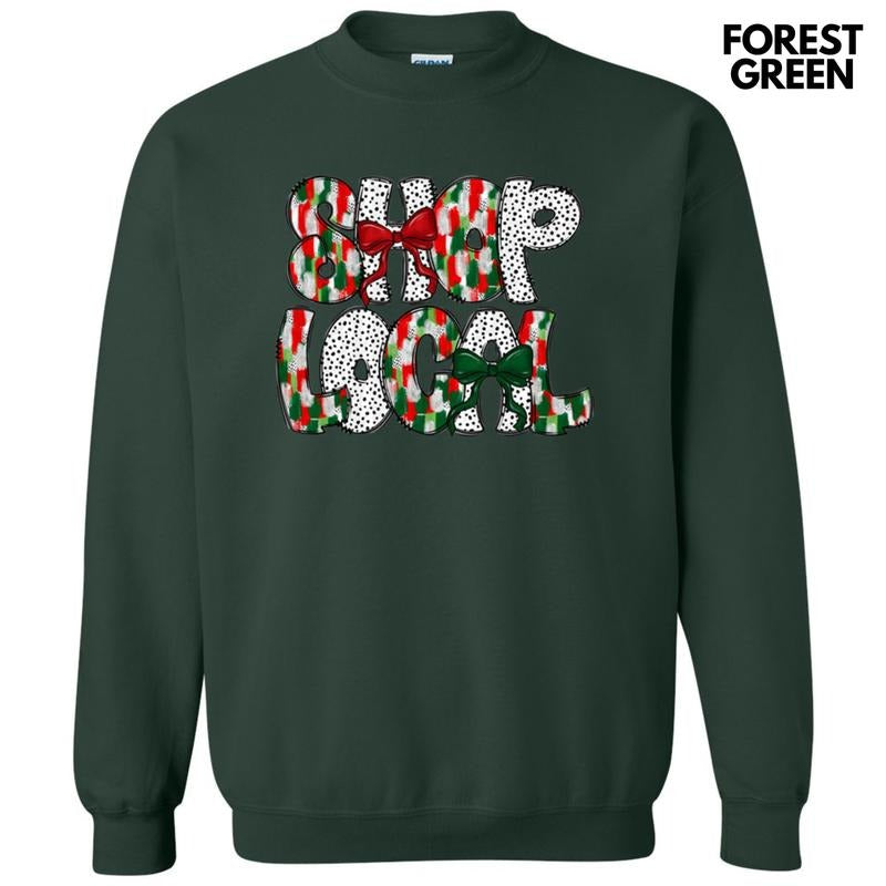Brushstroke Shop Local Holiday Sweatshirt T-Shirts, Hoodie | CiraTrend.com