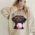 Bubblegum Chocolate Lab Sweatshirt ~ Sweatshirt Unisex Apparel Relaxed Fit Printed in the USA Clothing Womenswear Casual...
