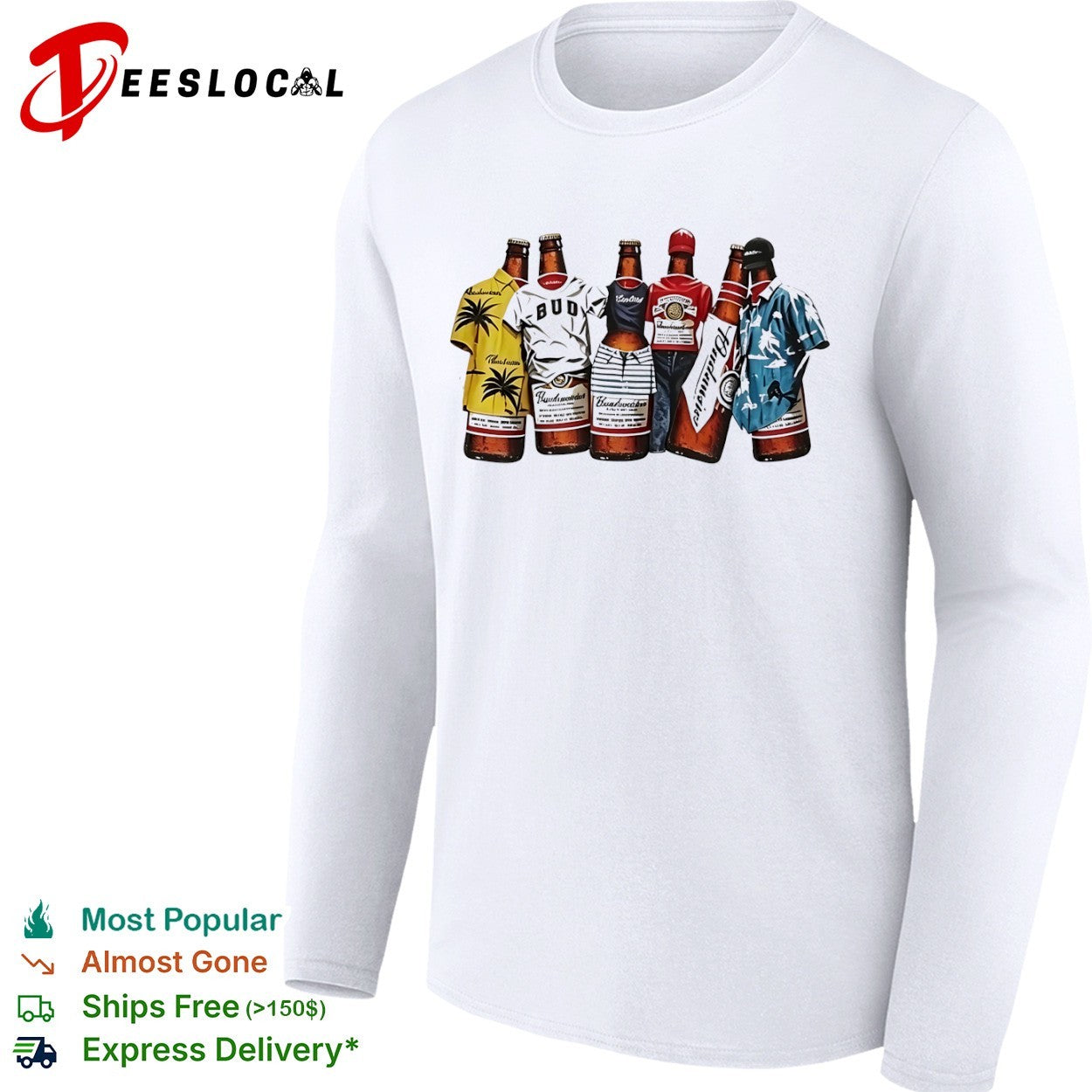 Budweiser beer bottles clothing graphic shirt