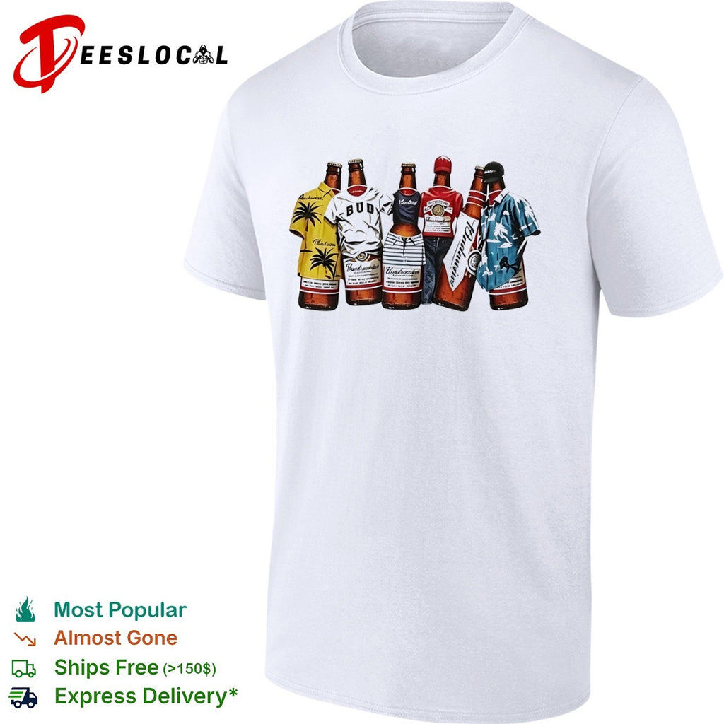 Budweiser beer bottles clothing graphic shirt