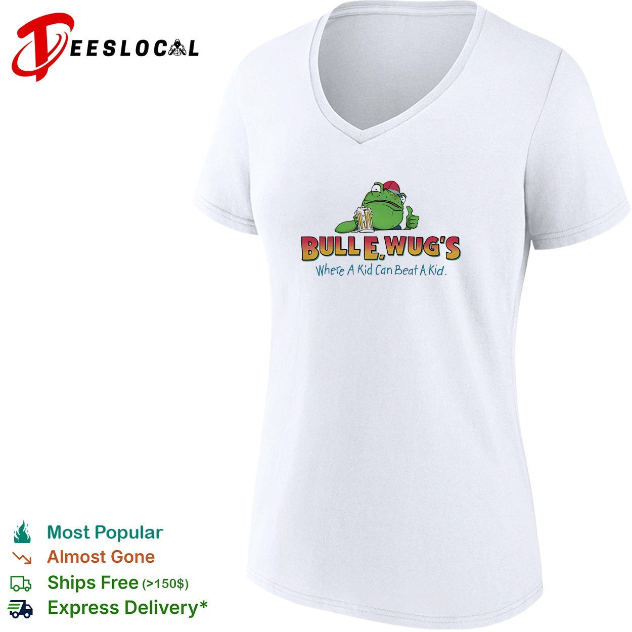 Bull E Wugs where a kid can beat a kid drinking frog shirt